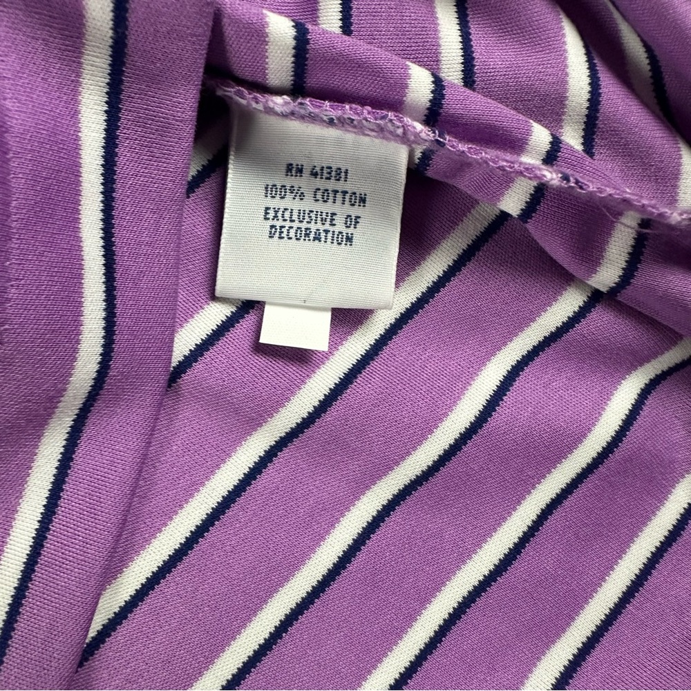 Polo by Ralph Lauren Purple Striped Men's XL Polo Soft Touch Short Sleeve Shirt - Picture 8 of 10